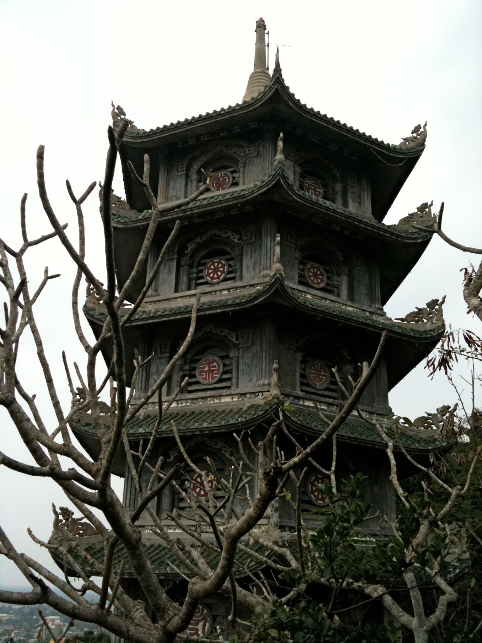 Xa Loi Tower, a seven-story hexagonal tower on Thuy Son at the Marble Mountains