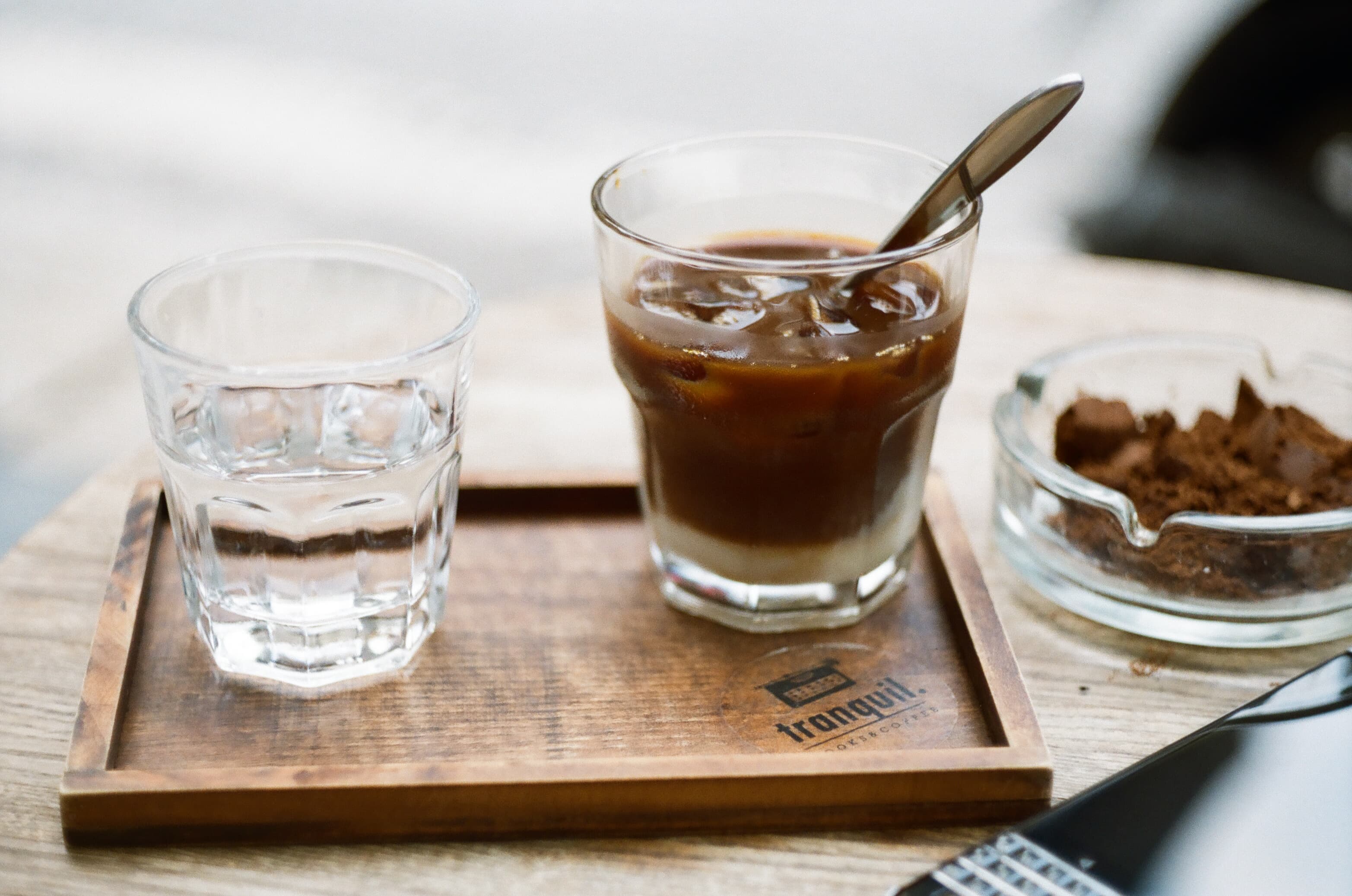 A glass of Vietnamese iced coffee with condensed milk, the classic Da Nang order